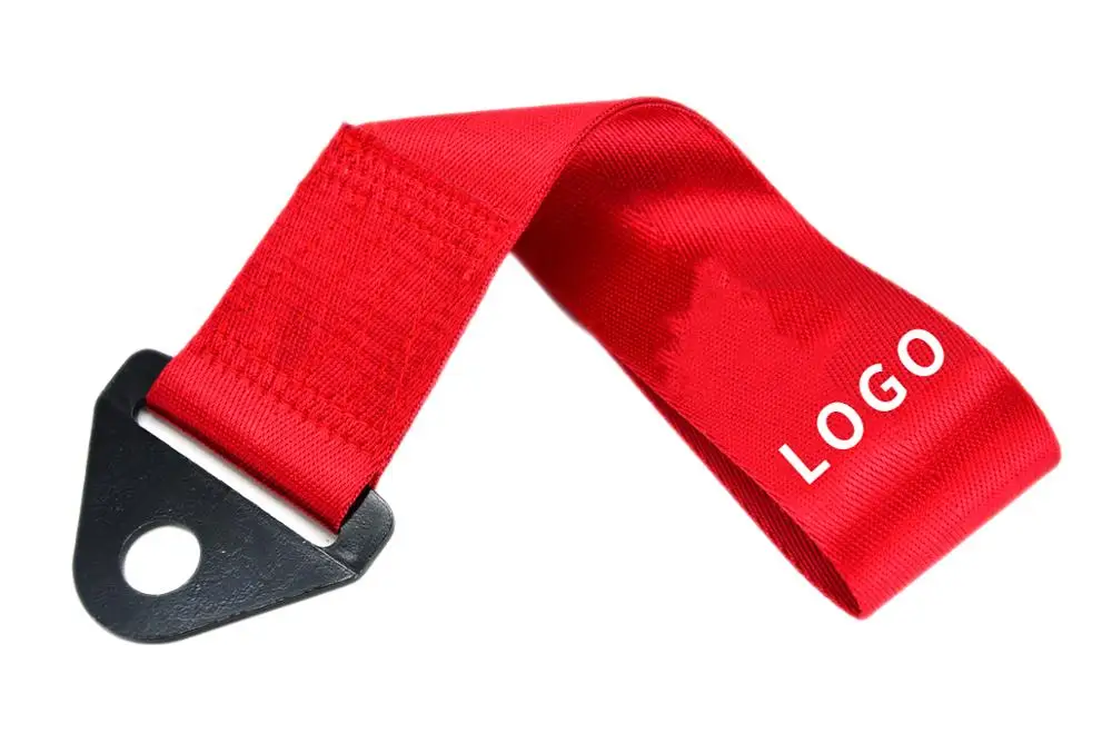 25cm Car Tractor Race Nylon JDM Towing Screen Printing Decorated High Strength Racing Tow Strap For Front Rear Bumper