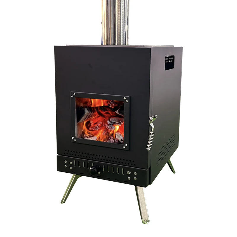 Outdoor Smokeless wood burning sauna stove with Long Chimney smokeless wood stove camping stove furnace oven tent sauna oven