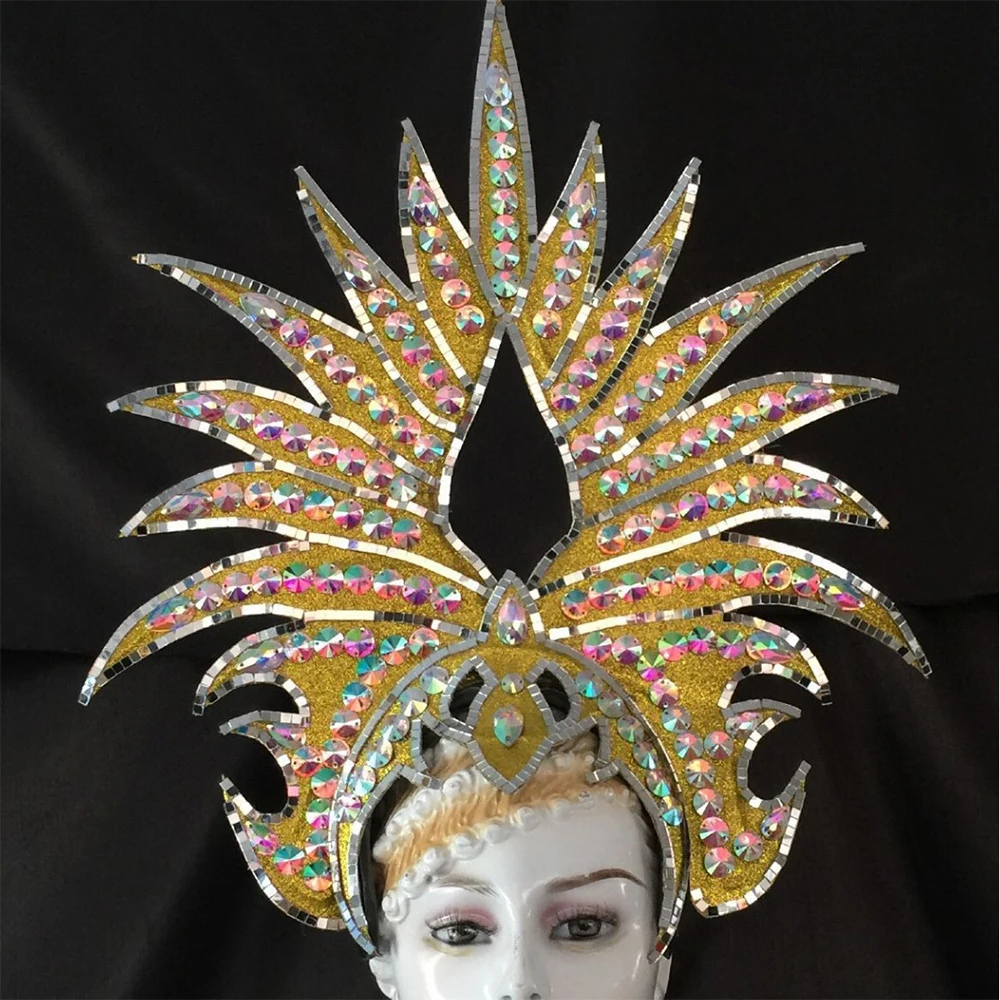 Handmade Samba Dance Ostrich Feather Headwear Halloween Hair Accessories Party Supplies