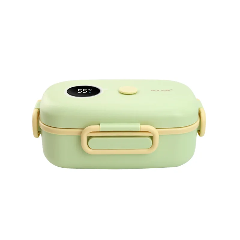 New Bento Box Portable 1000ML Intelligent Temperature Display Thermal Vacuum Warmer Food Containers No Water Electric Lunch Box