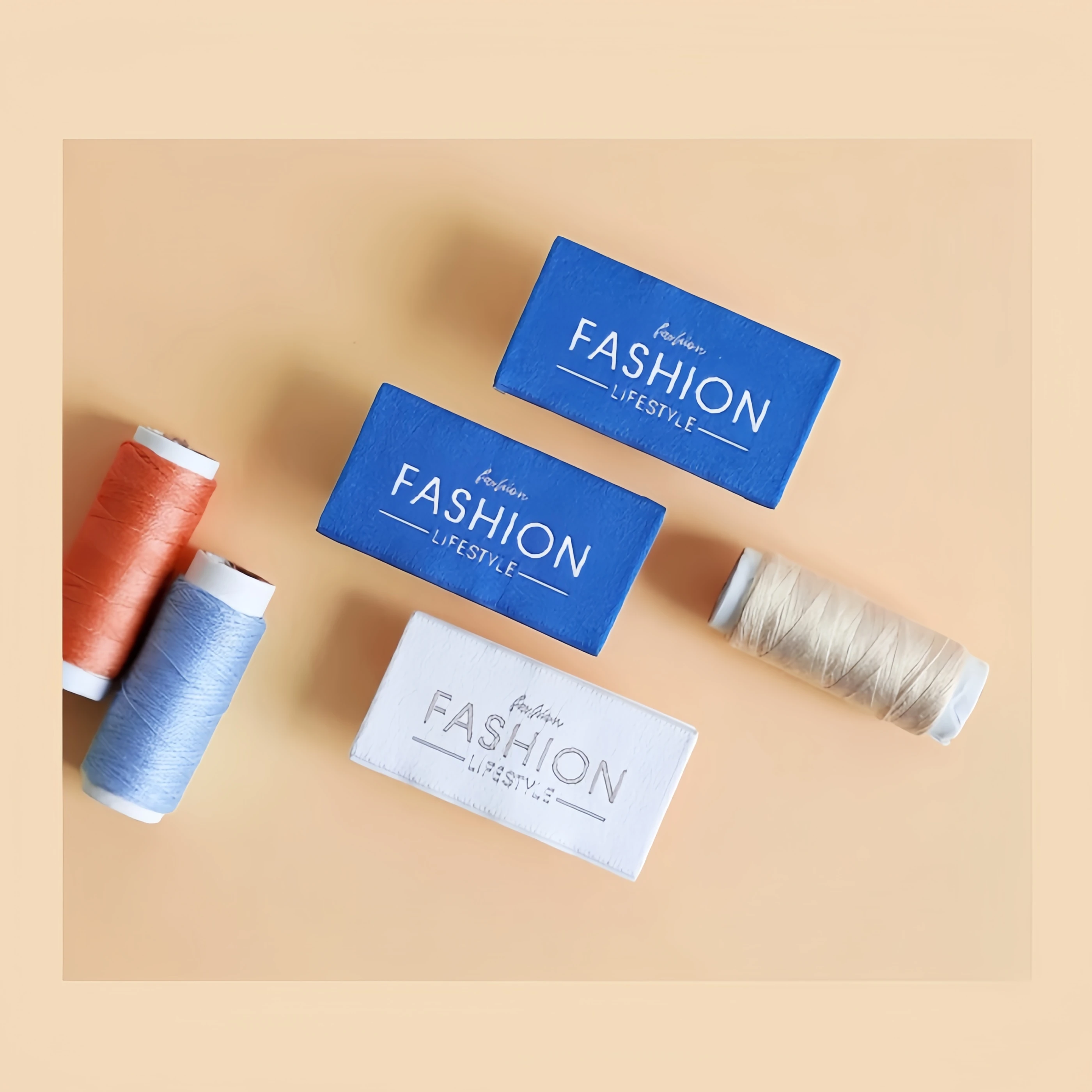 Высокоплотные тканые этикетки для одежды на заказ дизайнерская подложка железные швейные