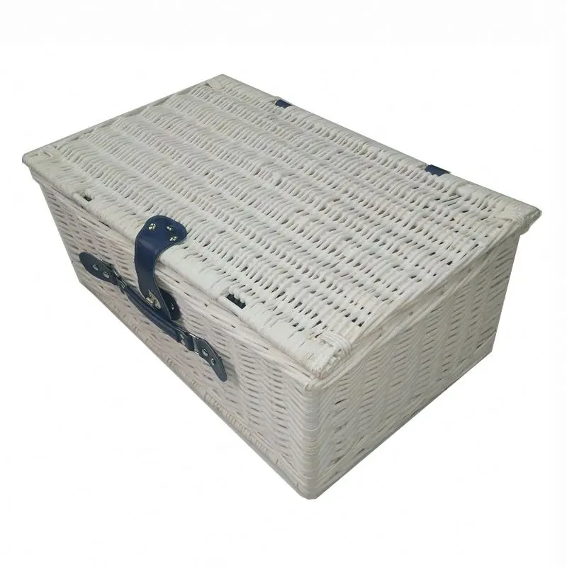 Portable picnic basket set wicker baskets