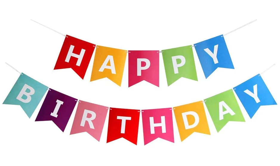 Colorful Happy Birthday Banner Blue Happy Birthday Banner Birthday Banner Decoration DIY Party Decoration Party Supplies