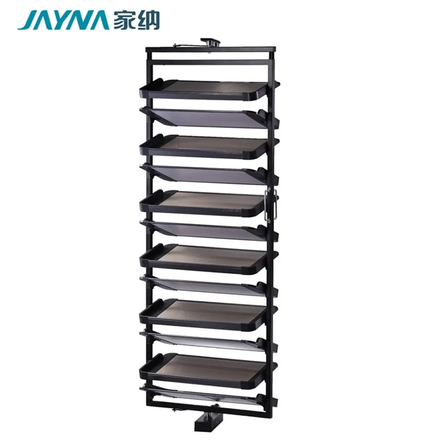 
JAYNA Wardrobe Accessories Multi-layer UV Metal Wood 360 Degree Rotating Shoe Cabinet Storage Shoe Racks Organizer 