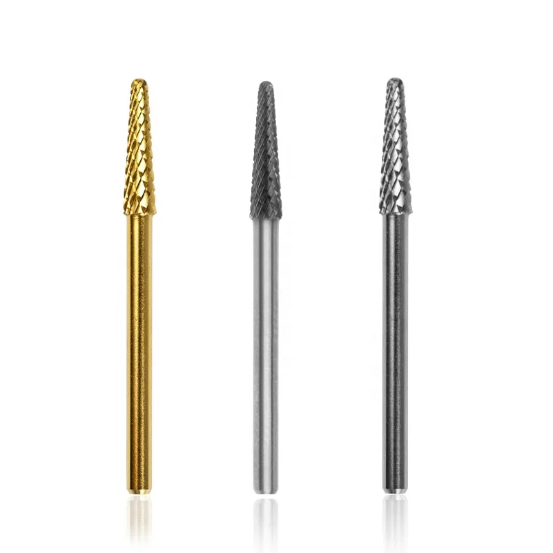 3/32 Inch Drill Bits Sets Nail Drill Bits Safety Electric Manicure Tungsten Carbide 1 Pc/tube CE ROHS FCC T/T Fine/medium/coarse