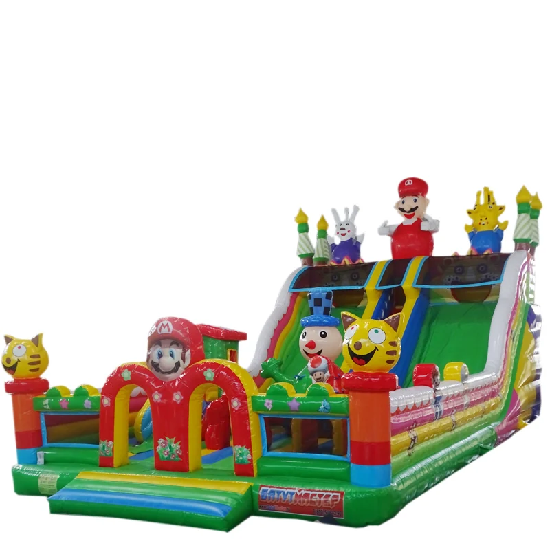 commercial super-mary bounce house slide fairy wonderland theme inflatable bouncy castle for kid