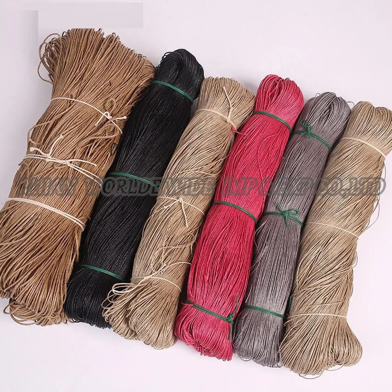 2.5mm natural waxed jute sisal yarn twisted rope twine cord string for baler craft manila bondage sisal products sale