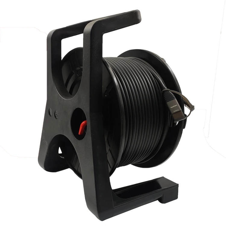 Ultra HD 8K 4K HDMI 2.1 Cable AOC reel cable Steel Armored HDMI Active Optical Cable 50m