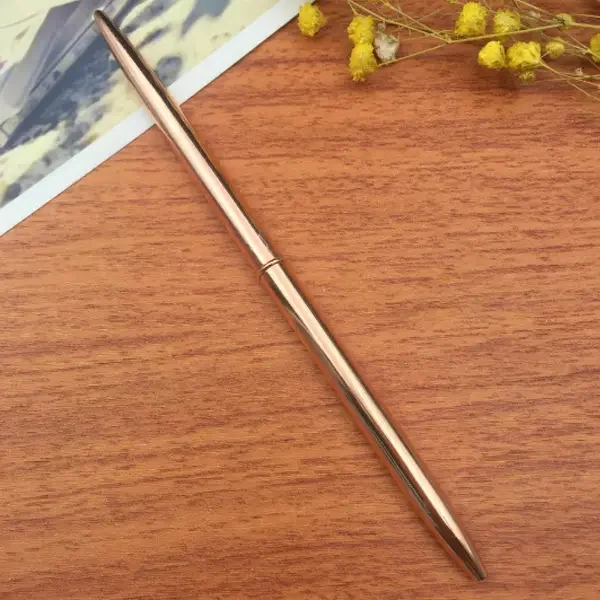 NEW Wholesale Cheap twist Metal Custom Logo Branded ROSE gold/silver/Gold Matt Black Slim Ball Pen