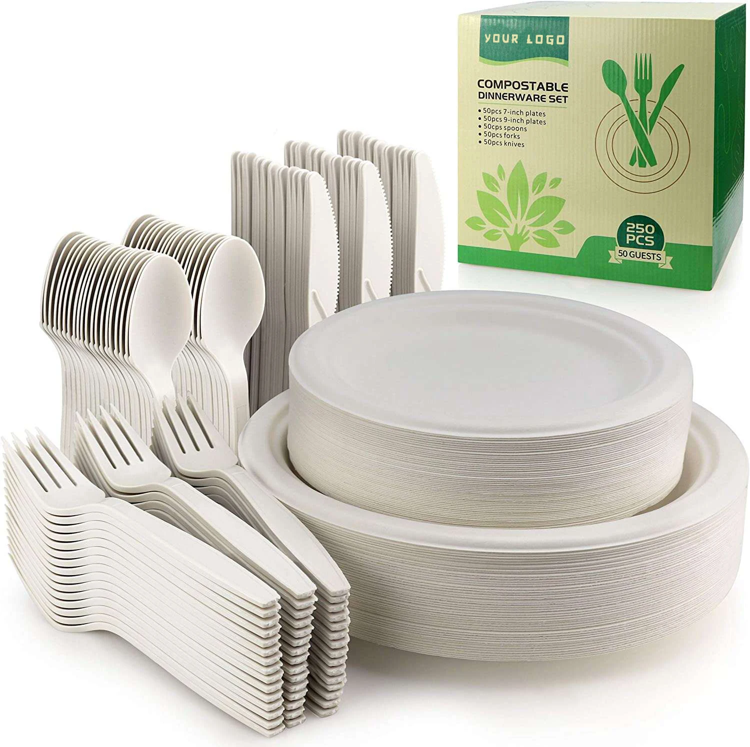 Trending Products 2022 New Arrivals Eco Friendly Plant Corn Starch Hotel Biodegradable Disposable Spoon Fork Form Corn Starch