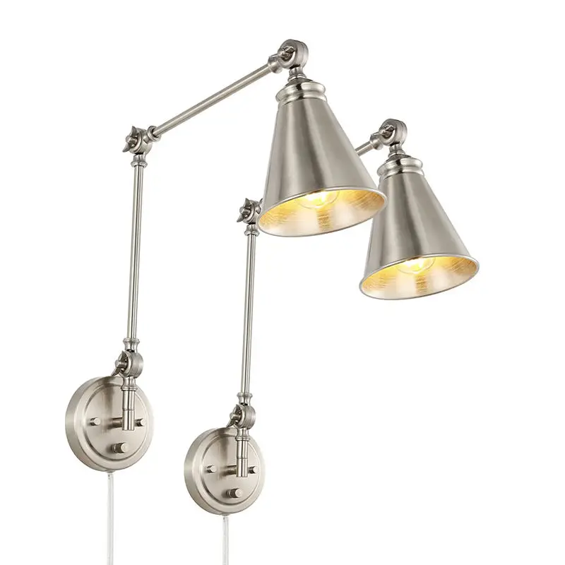 Antique brass wall lamps Adjustable Folding Vintage  indoor decor light