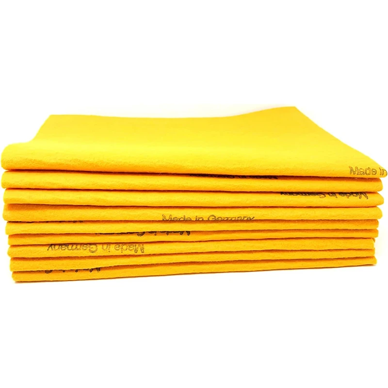 Yellow Super Absorbent Pano Dusting Floor Mop Multi-Purpose Needle Punched Wiping Rags Woven Sustainable Perforated Wipes Roll