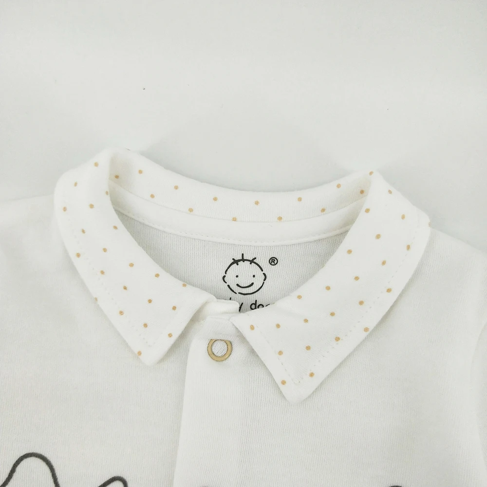 OEM service available baby rompers comfortable cartoon printing baby onesie Oeko tex standard baby clothes