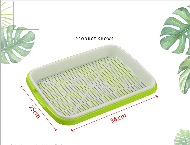 Plastic Seed Sprouter Trays, BPA Free Green Germination Tray, Reusable Nursery Seedling Sprouting Tray
