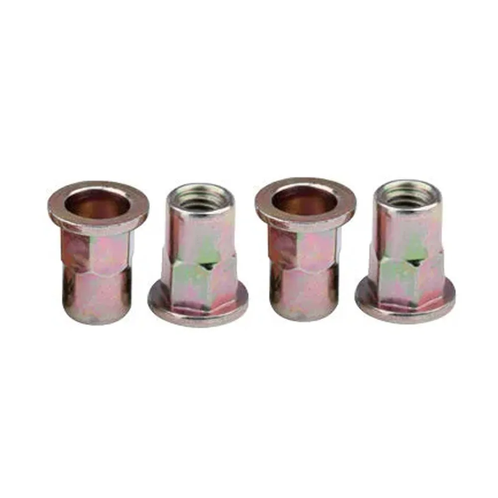 China Fastener M4 brass Polished Rivet Anodized Aluminum Rotary Hollow flat head semi hexagonal body open end rivets