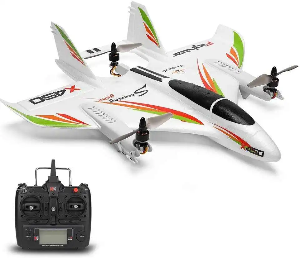 New Children Toys X450 RC Airplane Plane Glider Fixed Wing 2.4G 6CH 3D/6G Takeoff RTF RC Aircraft Model