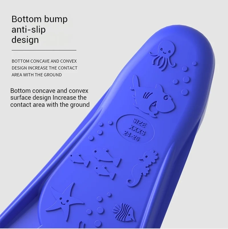 Hot Selling Professional Short Silicone Swimming Flippers for Adults and Kids Durable Diving and Scuba Gear