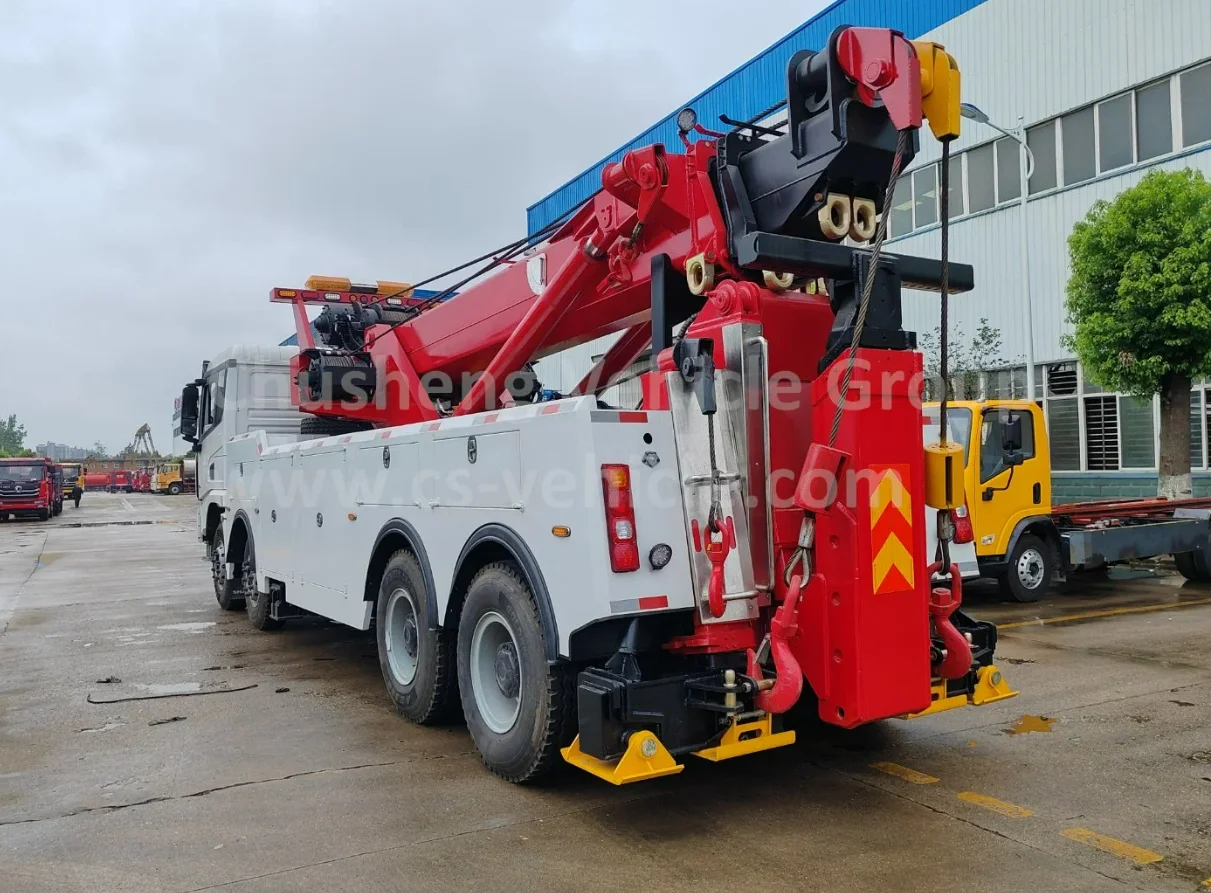 Hot sale Shacman X3000 Wrecker Truck 60t Lifting All Rotation Towing Truck rescue towing equipement truck