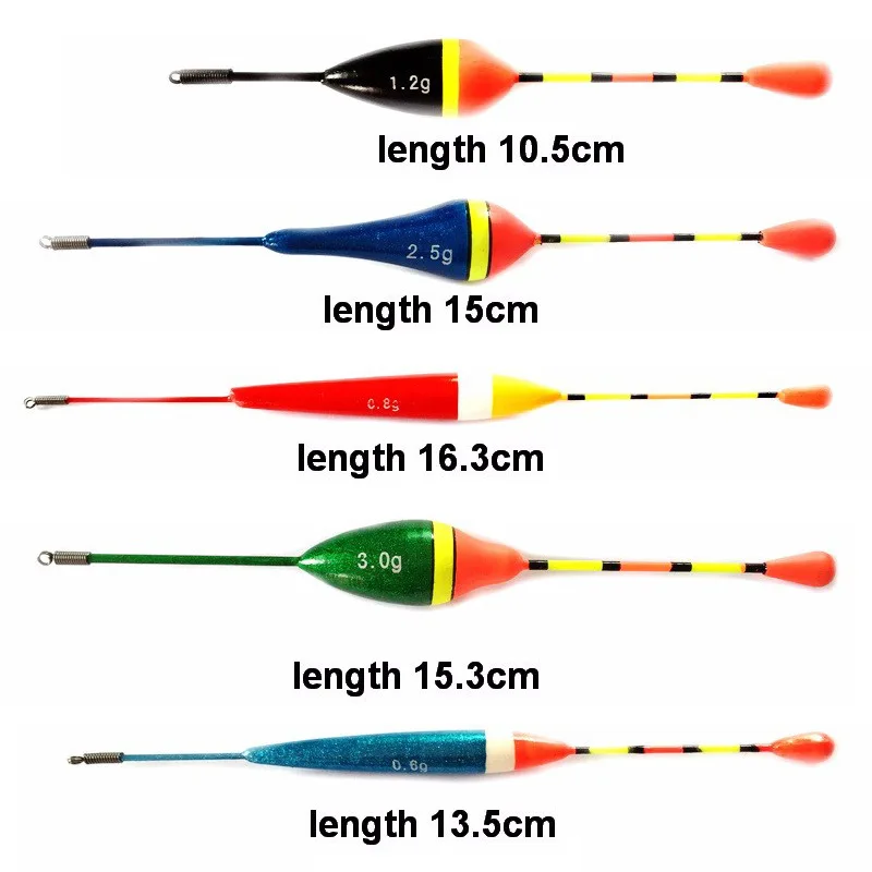 0.6g/0.8g/1.2g/2g/2.5g/3g/4.5g 7 Colors Mix Size Set Carp Fishing Line Bobber Group Fish Float Fishing Tackle Fishing Float