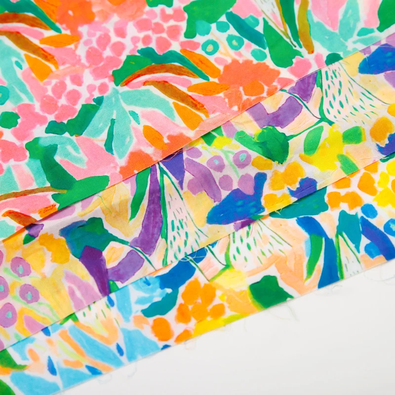 Customized Soft Comfortable 100% cotton twill fabric floral printed fabrics for women and baby clothing