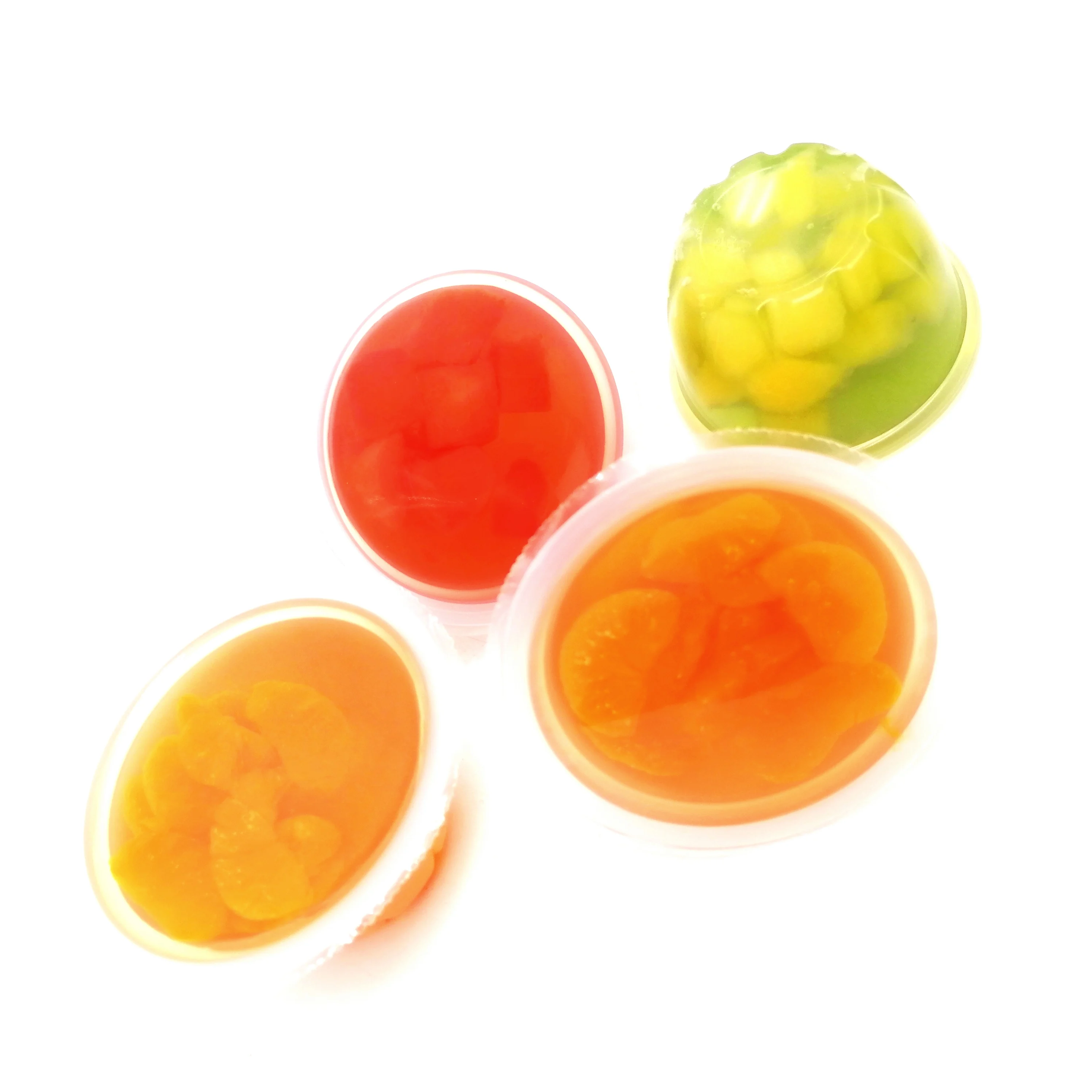 Натуральный полезный смешанный фруктовый легкий сироп желтая груша персик желе фруктовая чашка