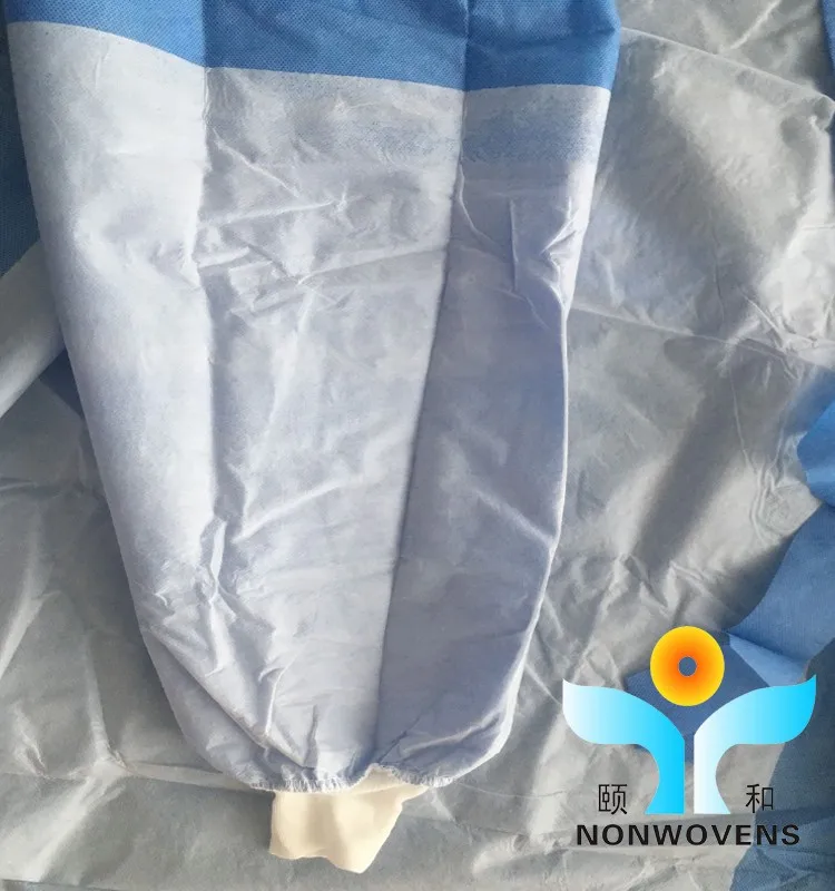 SMS/SMMS/SSMMS Nonwoven Fabric for Sterilized Medical Reinforced Surgical Gown with 3Anti Treatment