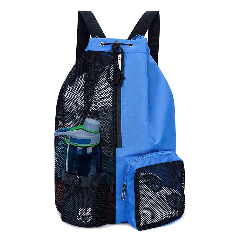 Custom Men Swimming Mesh Drawstring Backpacks Women Sport Gym Beach Drawstring Workout See Through Swim Drawstring Bag Backpack