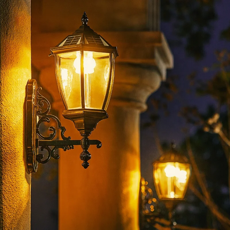 Yunduo outdoor luces solares de exterior waterproof garden solar wall lamp solar powered led wall light