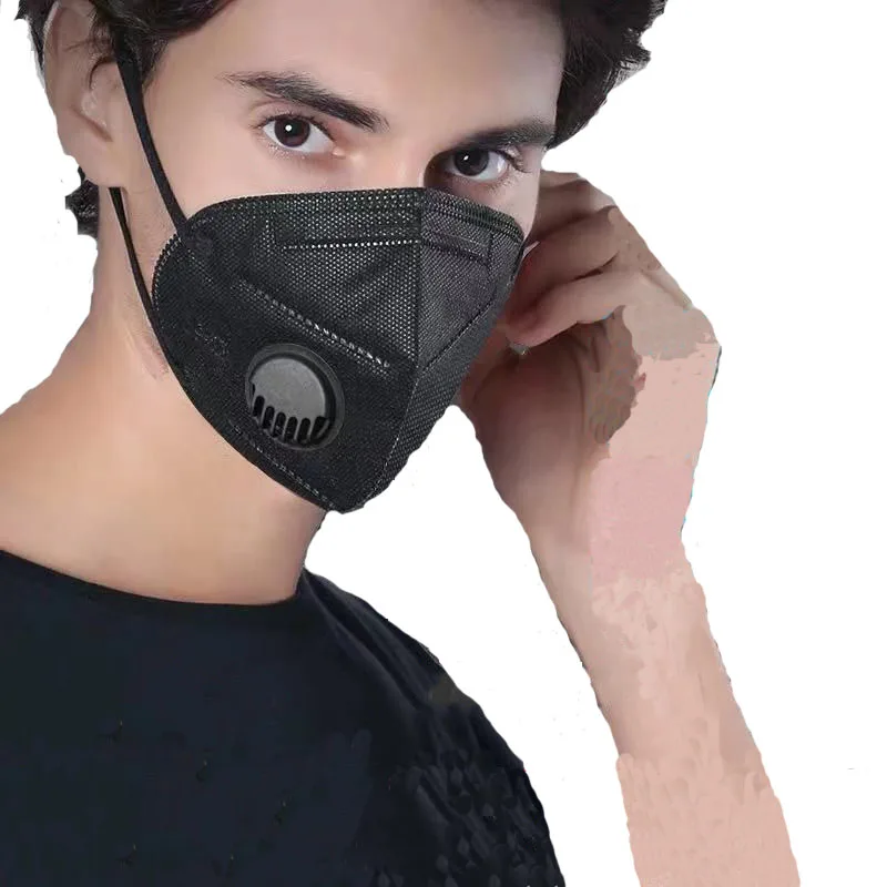 Черный анти-туман kn95mask многоразовые ffp2 маска kn95 маски оптовая продажа защита от пыли 6 слоев кН 95 для лица Уход за кожей maskes зажим с