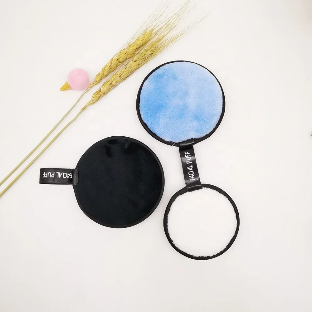 Wholesale Private Label Washable Microfiber Facial Makeup Remover Towel Pad