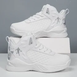 Детская Баскетбольная обувь, новые кроссовки для мальчиков, сетчатая дышащая Молодежная Спортивная обувь для тренировок и бега