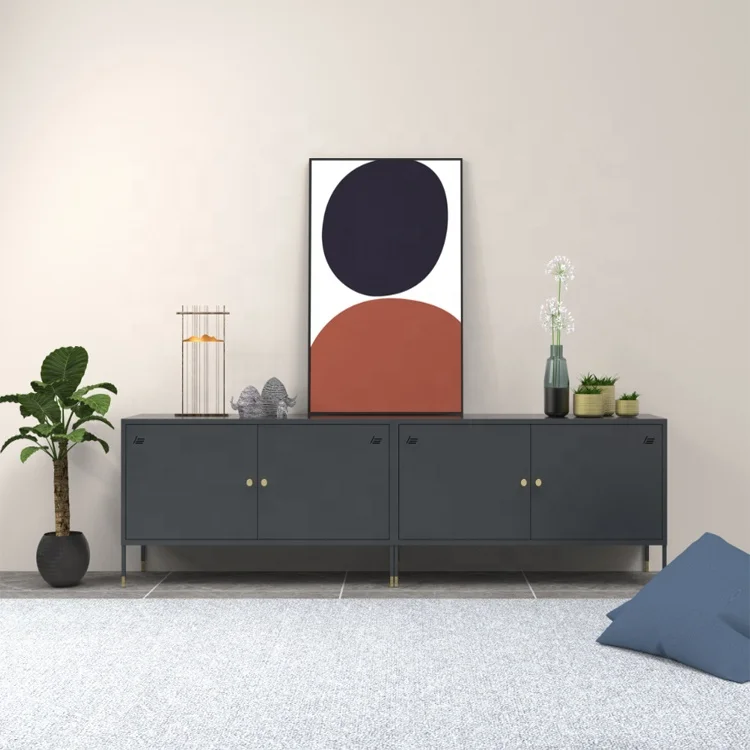 Red Living Room Storage Cabinets Tv Showcase metal locker storage TV cabinet stands