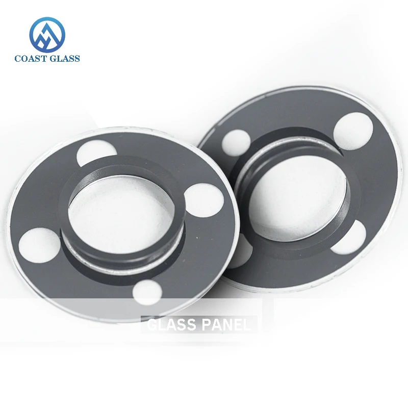 Cutting Round Solid Glass Sheet Flat Circle Shaped CCTV Camera Cover Glass Accessory