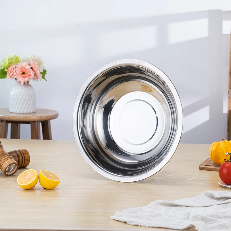 Wholesale Mixing Bowl Kitchenware Stainless Steel Mixing Deep Salad Bowl Set Washing Vegetables And Fruit Basin