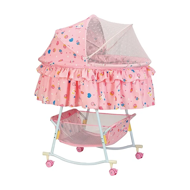 BLM Baby Multi-function Bed Infant Cot Baby Cot shake baby  portable bed With Castors