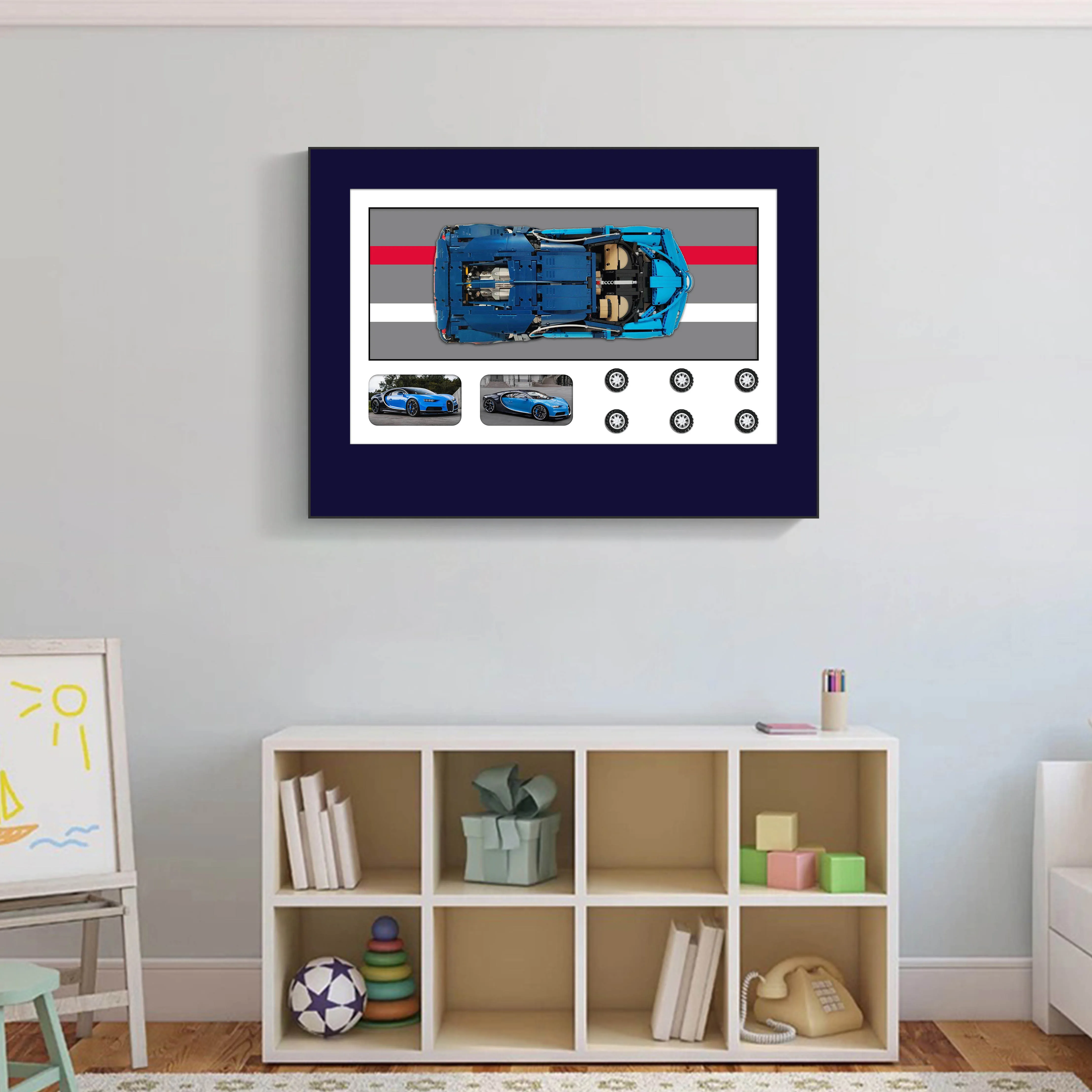 3D building block car  hanging paintings New Trendy Modern Art Super car   decorative painting