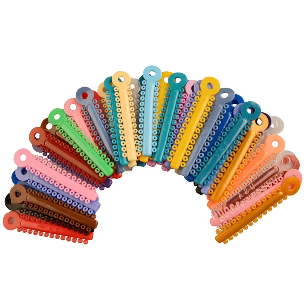 Azdent Strip Shaped Multi-colored Dental Orthodontic Ligature Ties