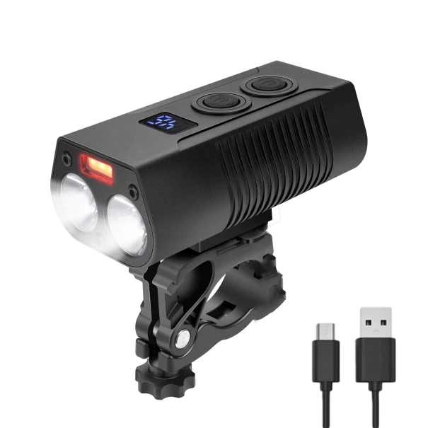USB перезаряжаемый аккумулятор большой емкости водонепроницаемый Передний фонарь для велосипеда с COB велосипед задний езды на