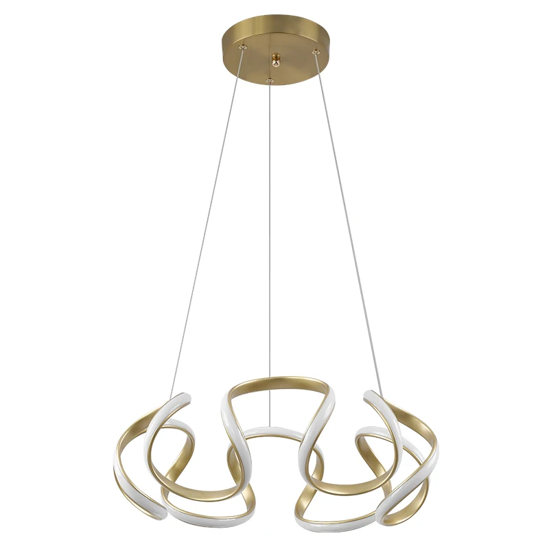 
Nordic Simplicity High Ceiling House Office Hotel Lobby Gold Led Ring Chandelier Light 