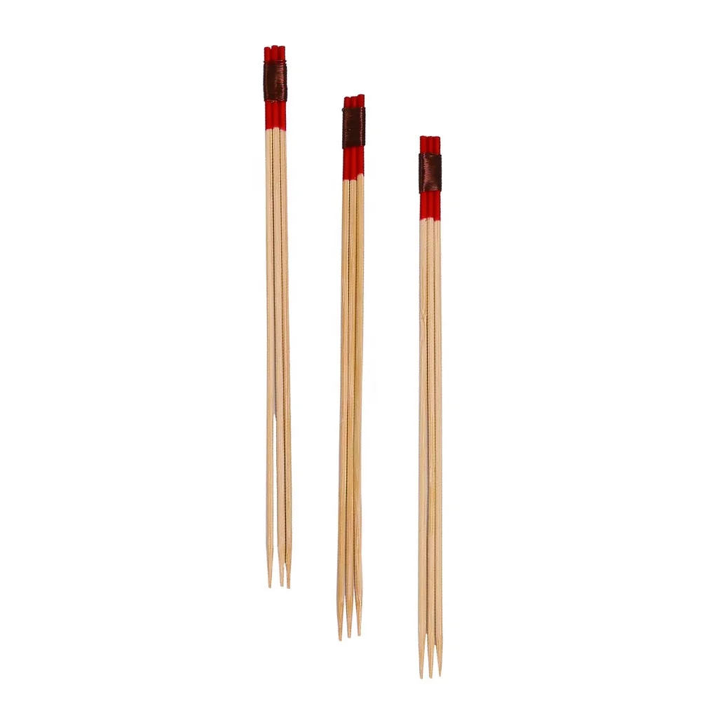Hotel Supplies Food Sticks with Copper Wire Tied End Three Prong Bamboo Pick