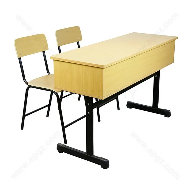 Modern Classroom Furniture Scholar Combination Desk with Chair