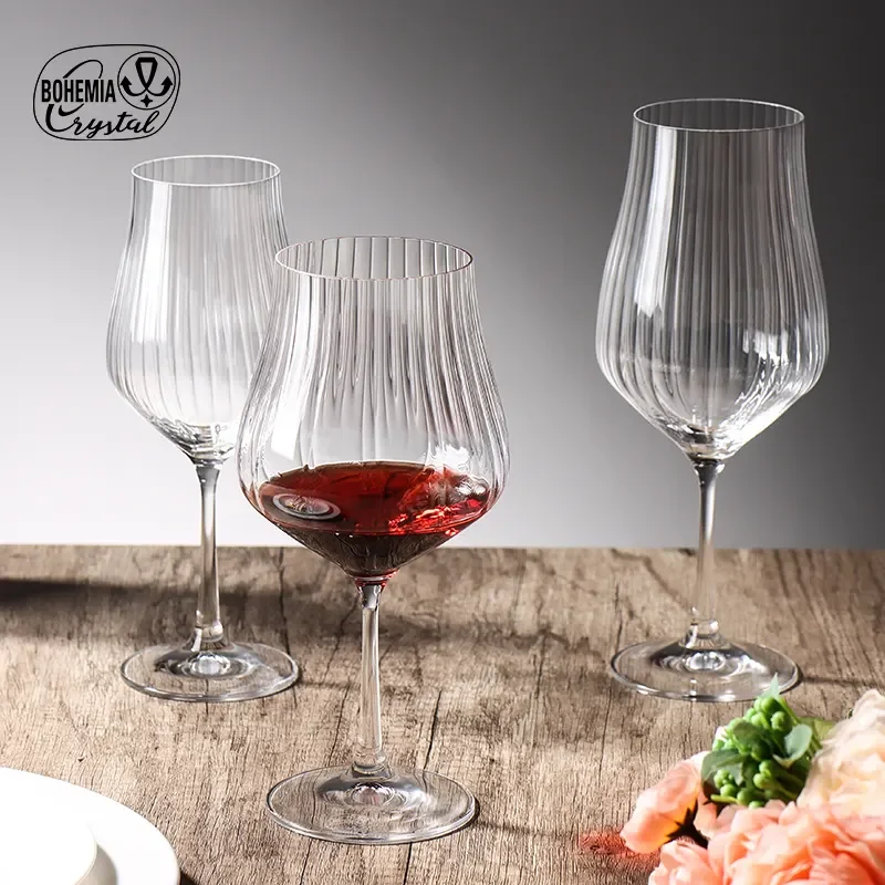 Factory Supplied high Quality red wine glass Luxury gift Custom Wine Glass set for Wedding goblets