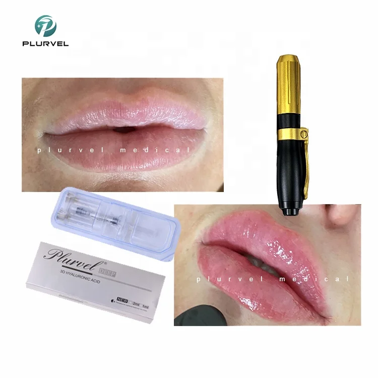 Plurvel No Needle Adjustable Hyaluronic Acid Injection Pen For Lip Filling Dermal Filler 1cc-100cc