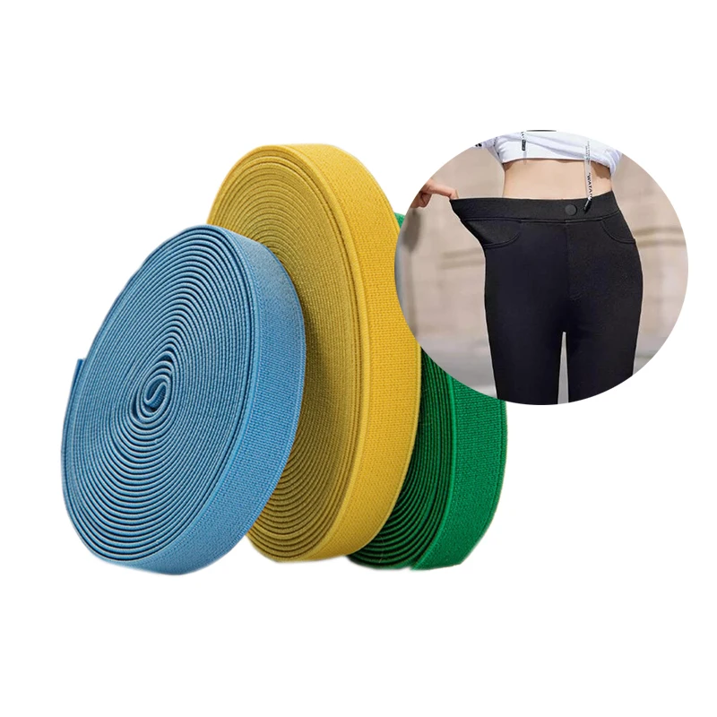 Black Garment Sewing Accessories Elastic Webbing Band 25 Meters Sewing Elastic 2.5cm wide