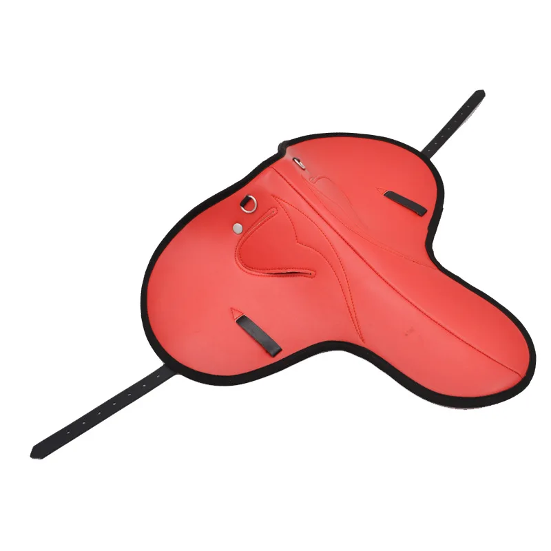 Microfiber Leather Horse Saddle with Matching Headstall Reins and Back Cinch 17.5 Inches