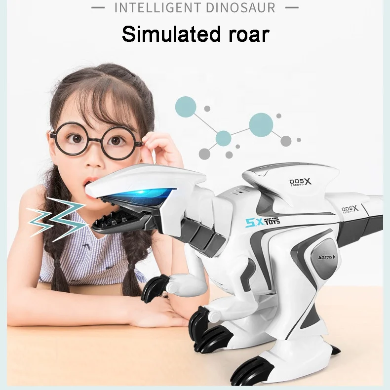 Amazon hot selling multifunctional wireless infrared remote control robot dinosaur toy programming intelligent rc dance dinosaur