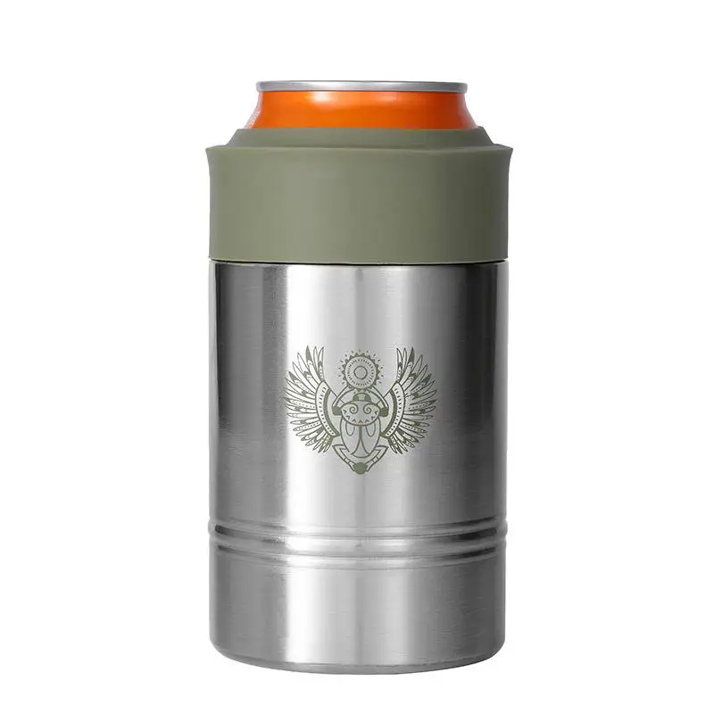 Custom Stainless Steel Double Wall Vacuum Insulated 12oz Cans Cup Cooler Non-tipping Can Cooler Beer cola