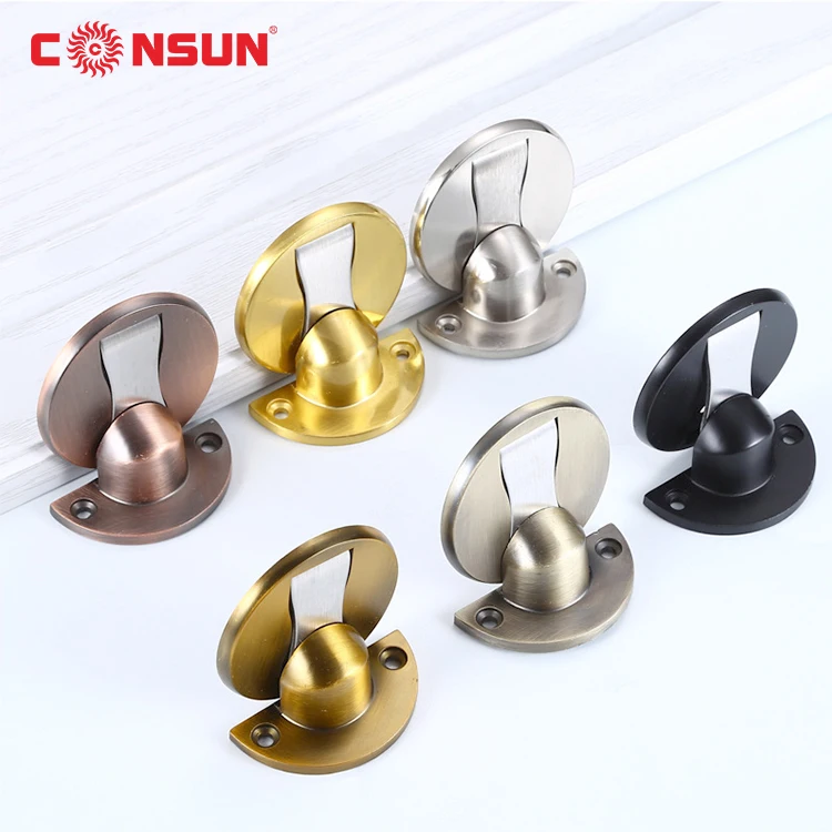 Punch Free Furniture Hardware Door Stopper Magnetic Zinc Alloy Door Stop Door Stopper