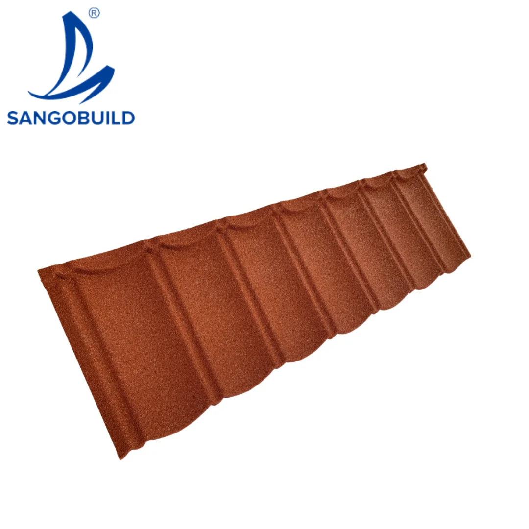 Industrial  Roofing Sheet 1340*420mm High Quality Corrugated  Az Coating  Stone Coated Metal Roofing Tile