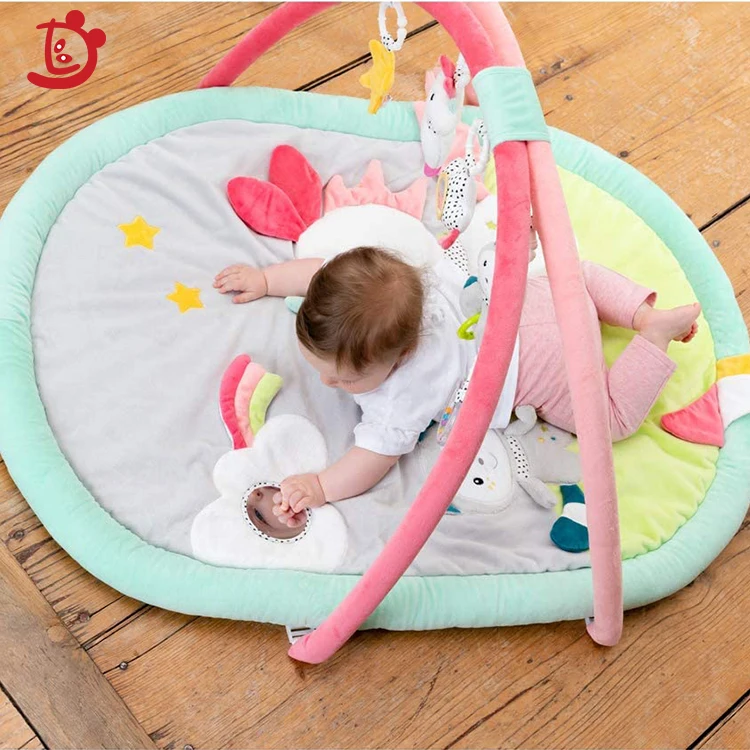 Tapis bebe Детский ковер с OEM детские поучительный игра фитнес игровой гимнастический коврик единорогом из плюша для игр детская активная деятельность подвесными